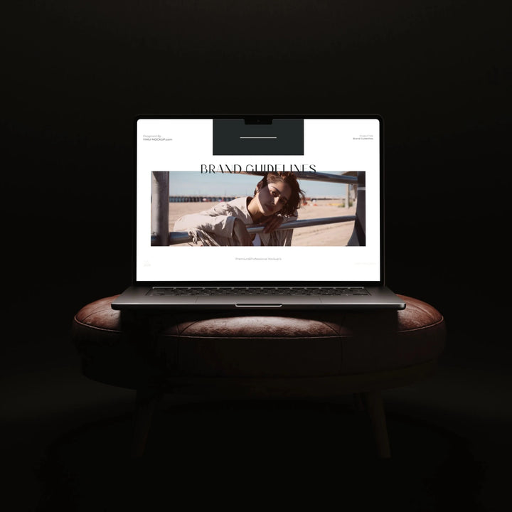 Animated Macbook Mockup in Studio,Laptop Editable Video Template,Digital Download - video mockup preview 5