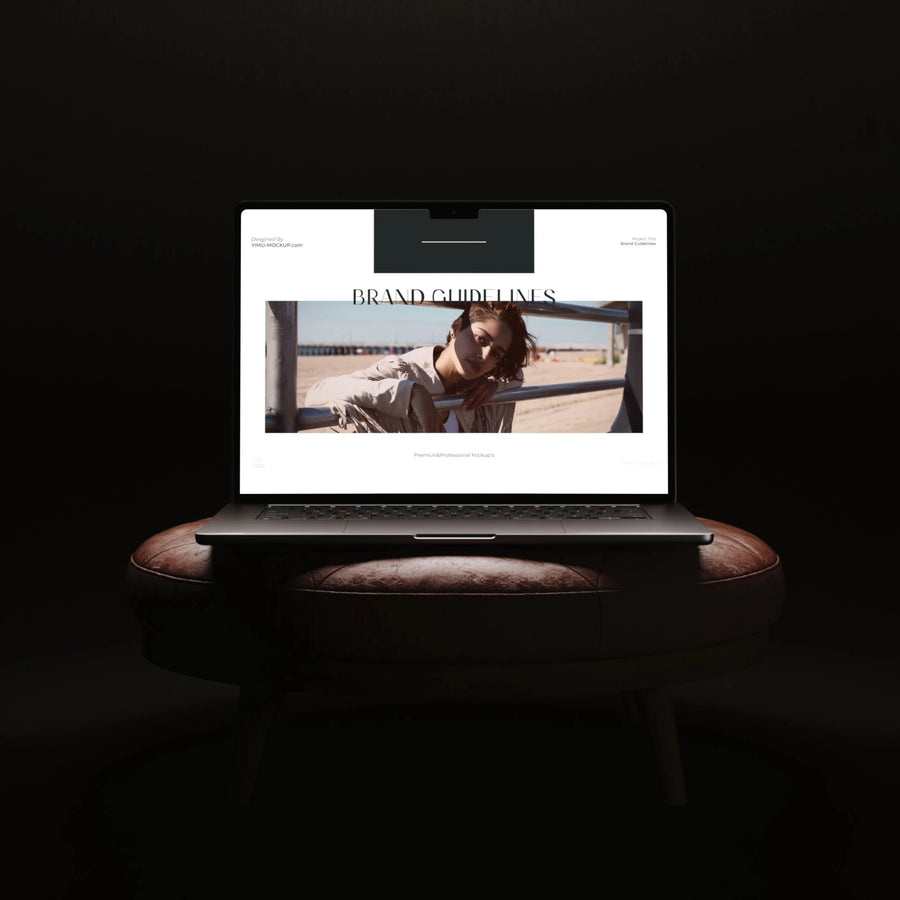 Animated Macbook Mockup in Studio,Laptop Editable Video Template,Digital Download - video mockup preview 5