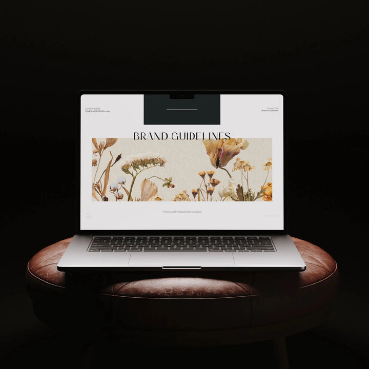 Animated Macbook Mockup in Studio,Laptop Editable Video Template,Digital Download - video mockup preview 7