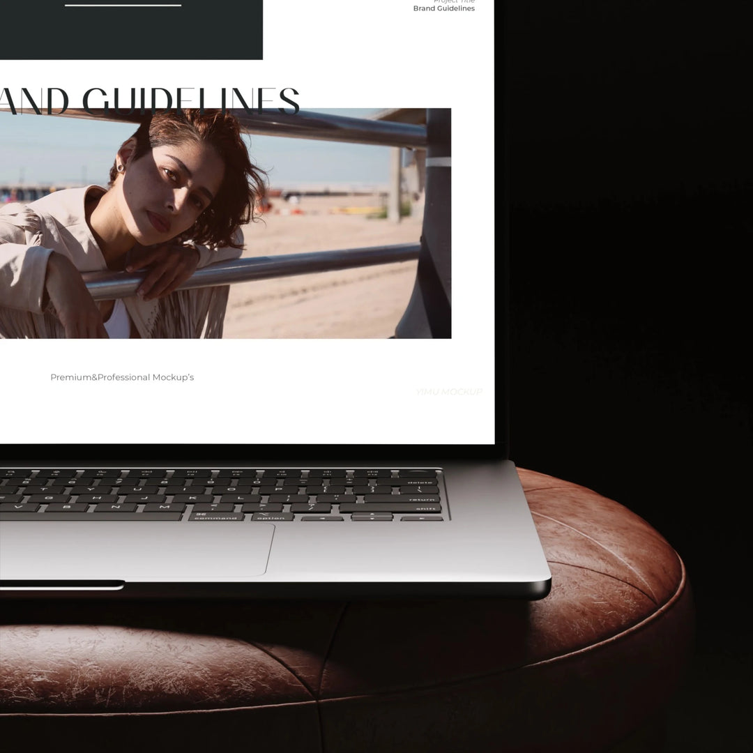 Animated Macbook Mockup in Studio,Laptop Editable Video Template,Digital Download - video mockup preview 8